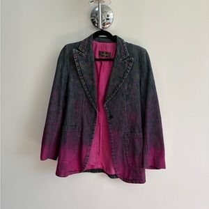Fendi Black and Pink Ombre Blazer